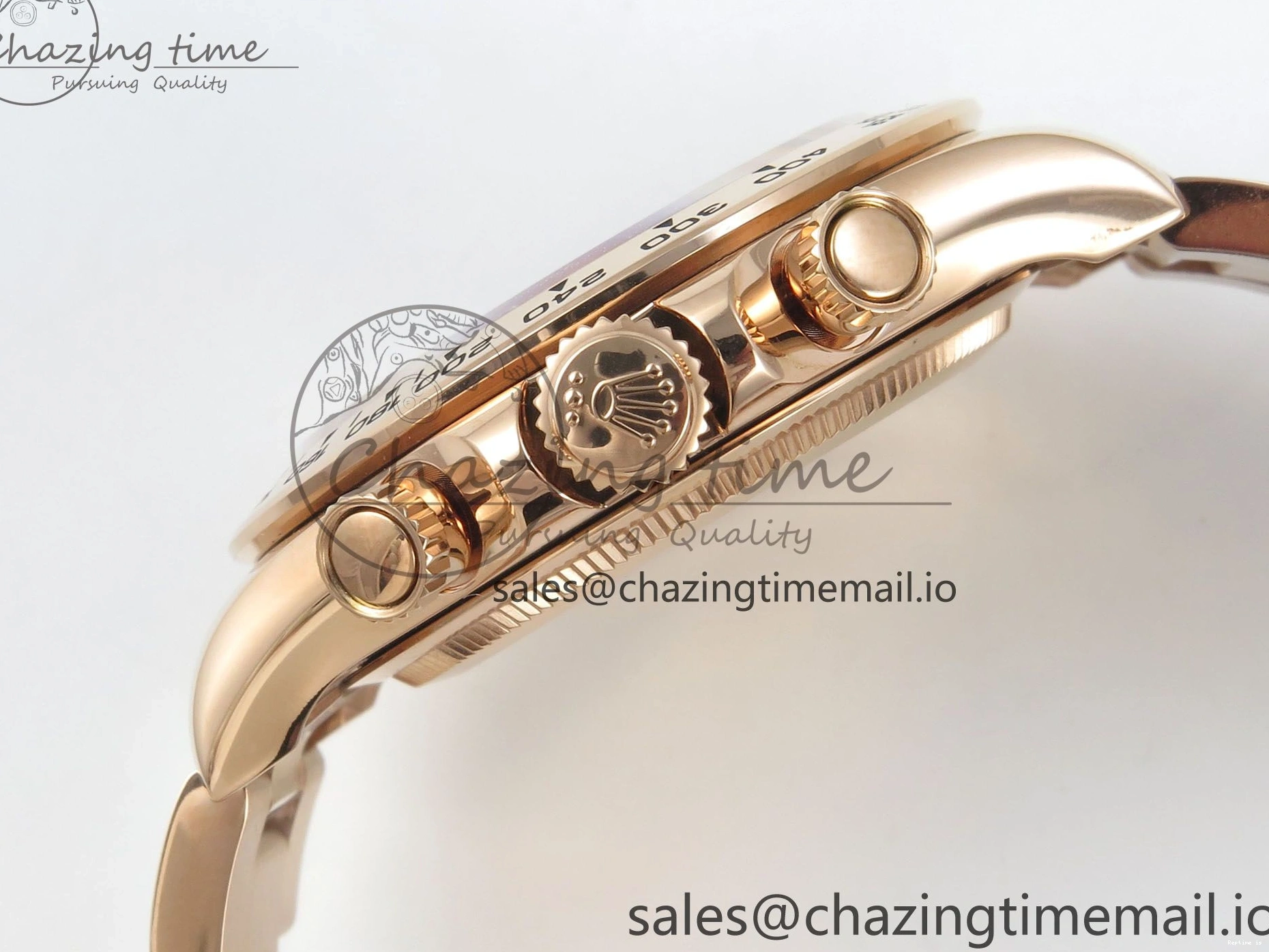 1227 TechFriendly Daytona 126505 RG QF 1:1 Best Edition RG Black Dial Crystal Markers On RG Bracelet SH4131 V6 (Gain Weight) 303